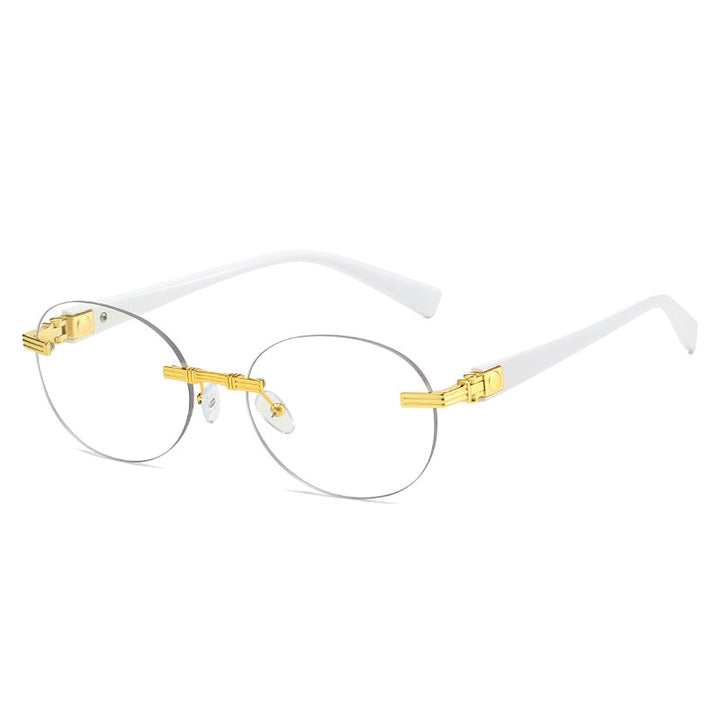 Women's fashionable sunglasses with transparent frame and flexible nose pad Kalsten