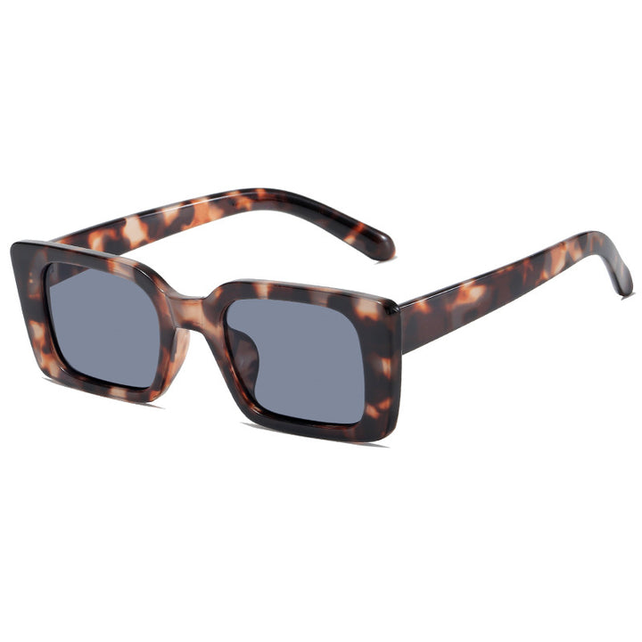 Women's fashionable square sunglasses with wide, glossy frame Kalsten