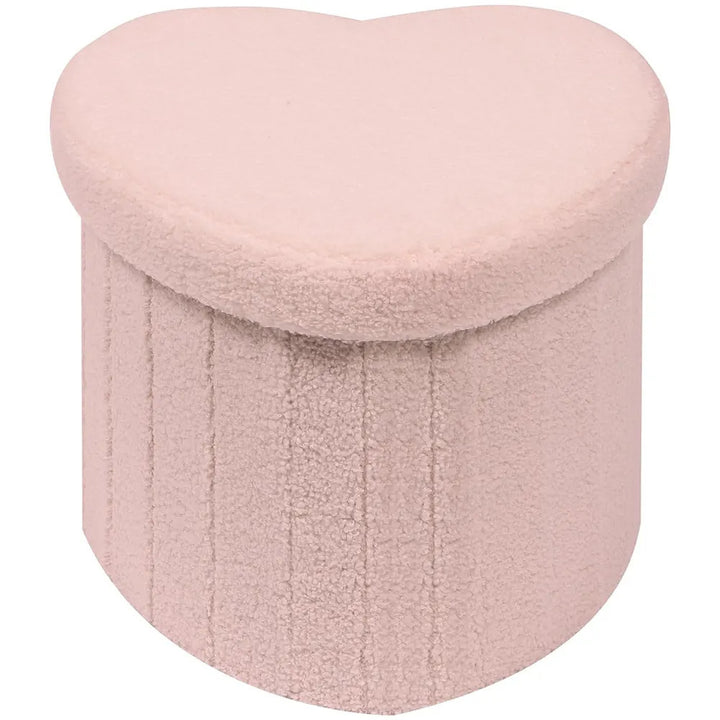 Heart-Shaped Plush Storage Ottoman Kalsten