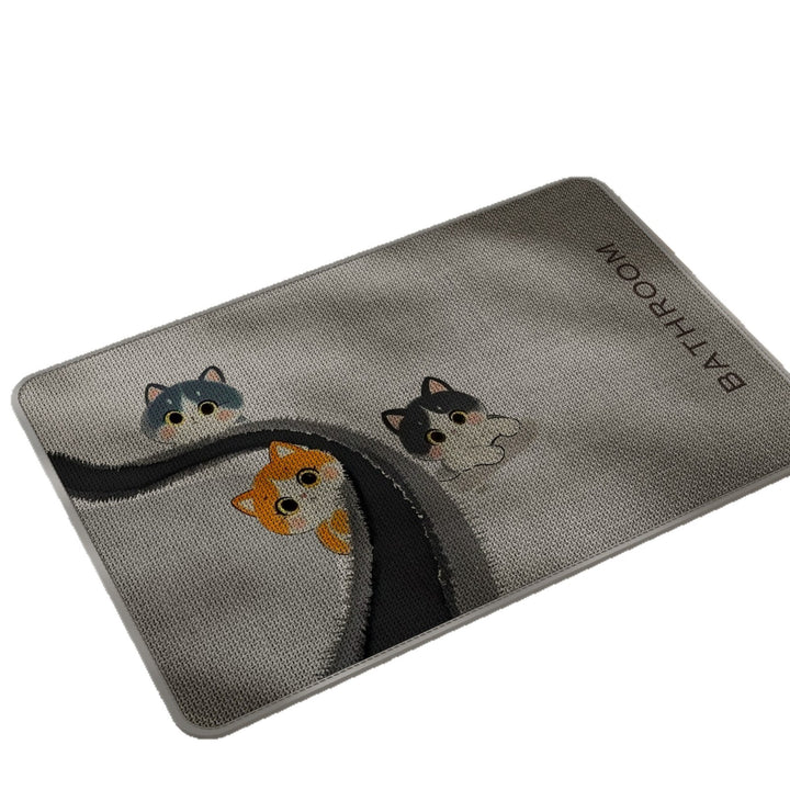Cartoon Cat-Themed Non-Slip Bath Mat Kalsten