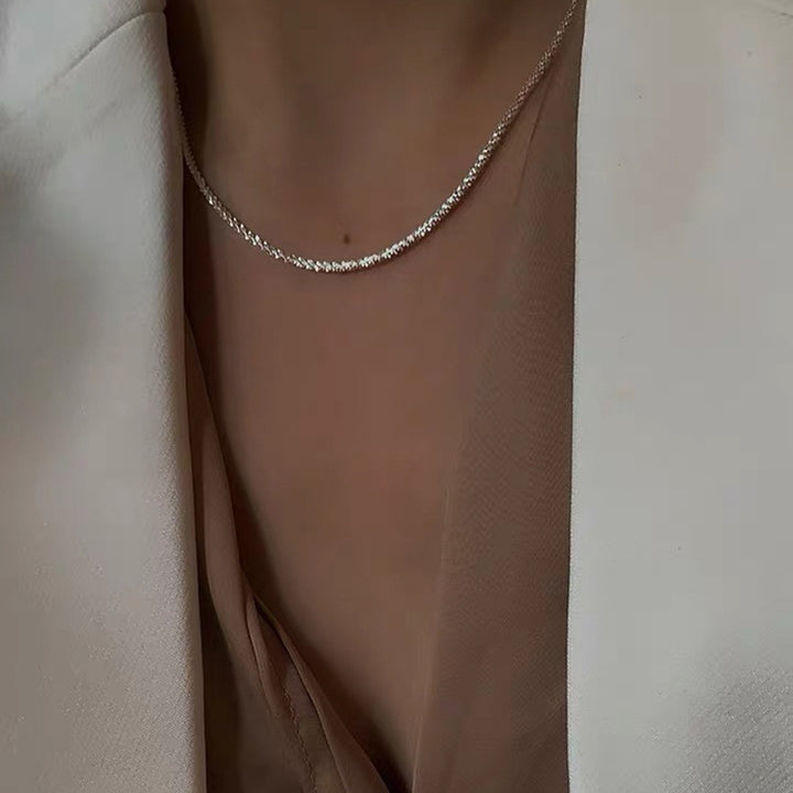 Dainty Textured Chain Necklace Kalsten