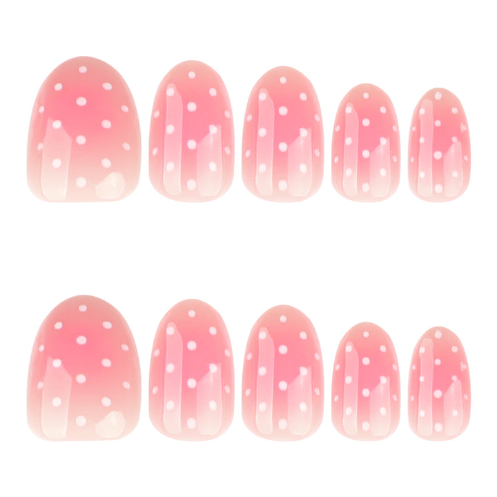 Artful nail art in soft ombre look with dots Kalsten