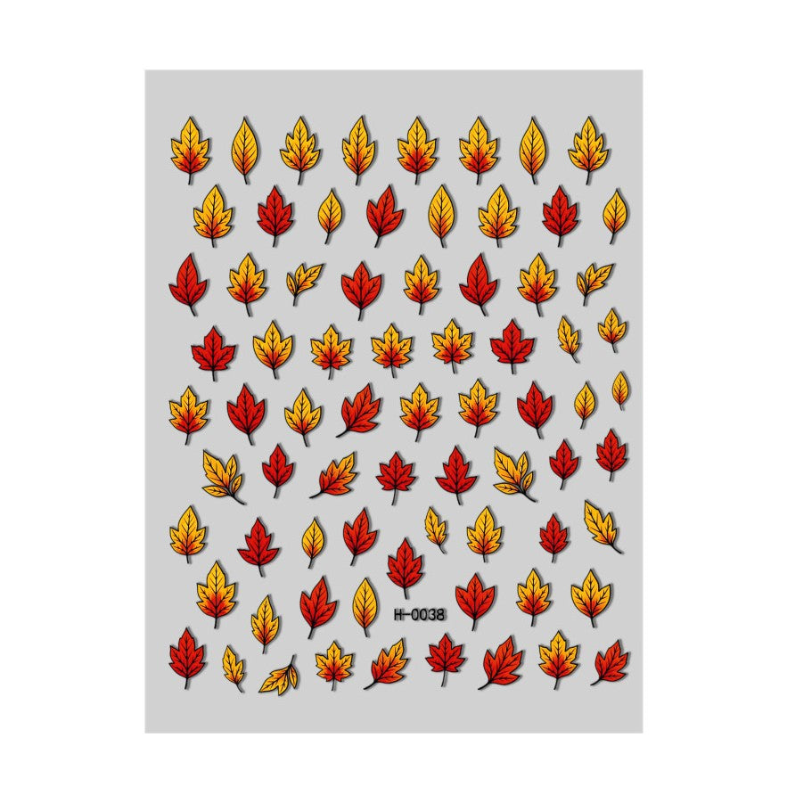 Autumn Leaf Nail Art Transfer Decals