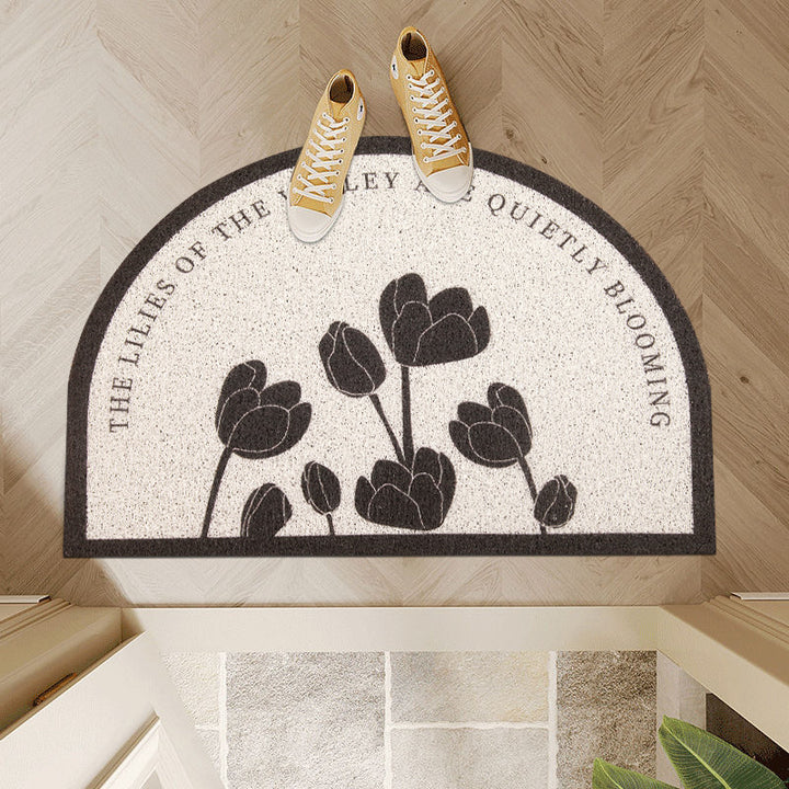 Floral Print Welcome Mat
