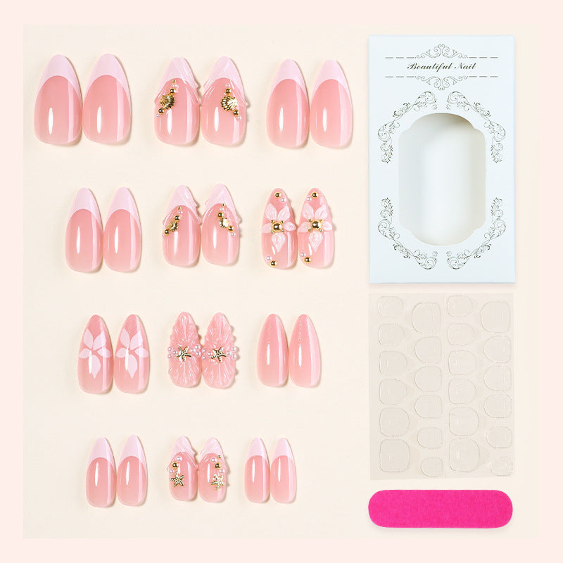 Creative Nail Art Set with Floral and Elegant Accents Kalsten
