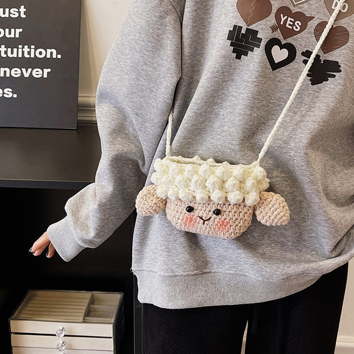 Cute Animal-Themed Crochet Crossbody Bag