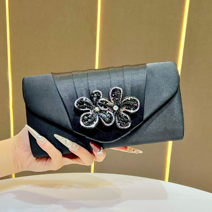 Elegant Floral Embellished Clutch