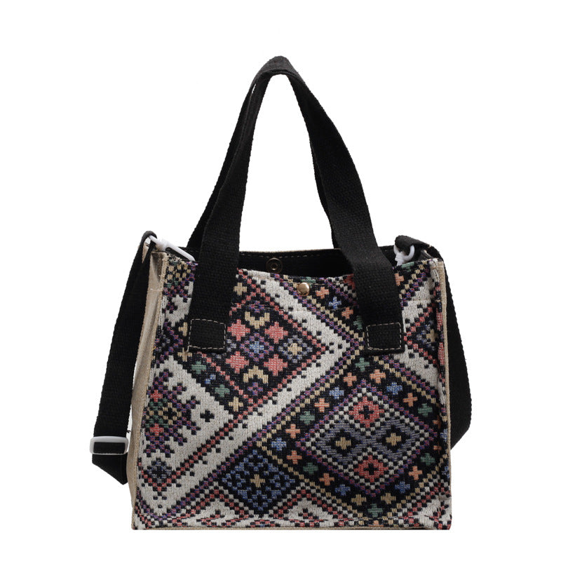 Decorative Patterned Canvas Tote Bag