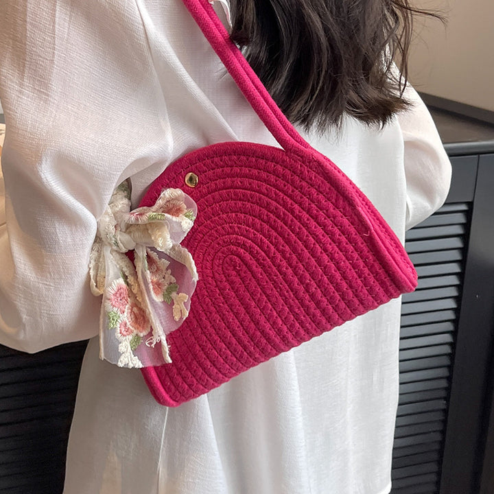 Handcrafted Straw Satchel Bag