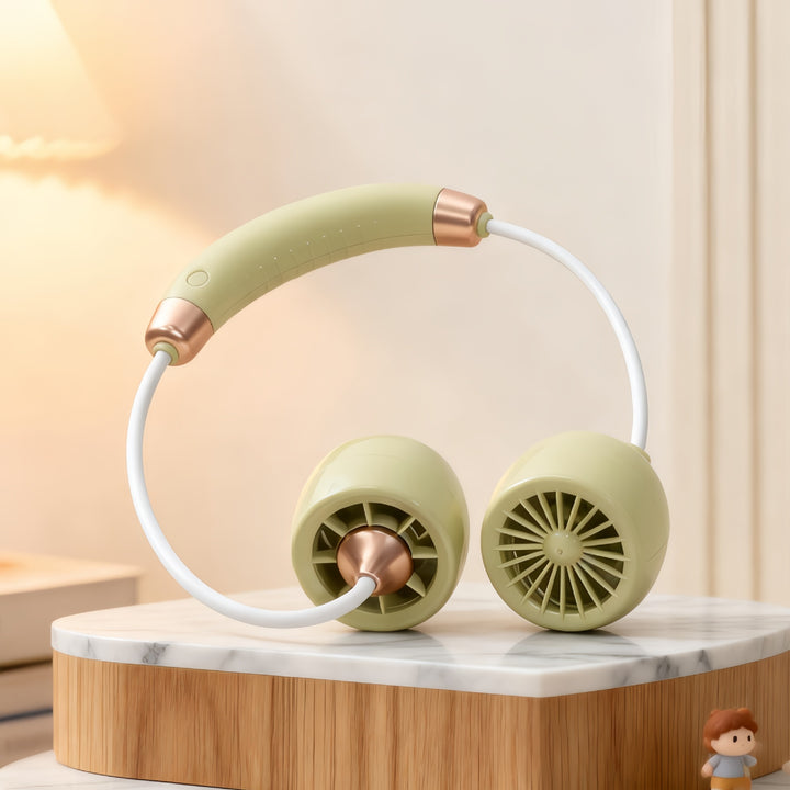 Women's portable neck fan with flexible holder and ergonomic design Kalsten