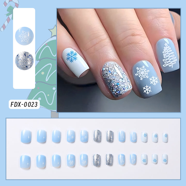 Festive Holiday Themed Press-On Nail Set