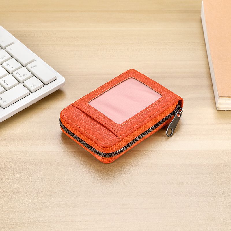 Premium Leather Zippered Cardholder