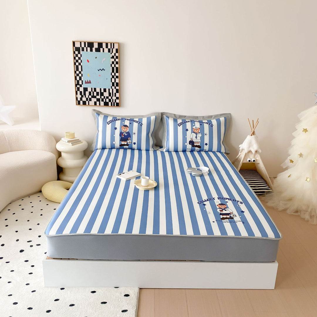 Fitted sheet set with pillowcases