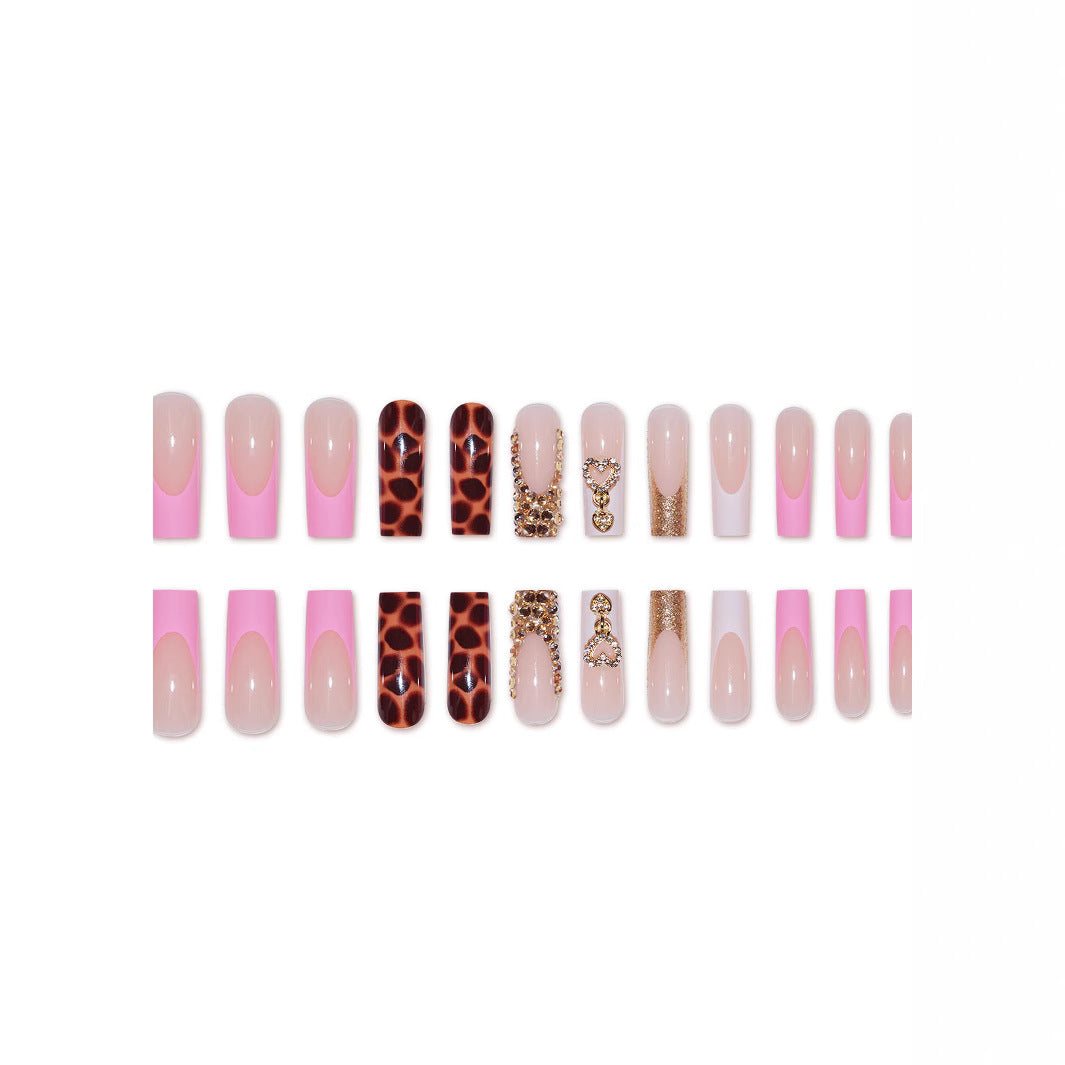 Luxurious Animal Print Acrylic Nail Extensions Kalsten