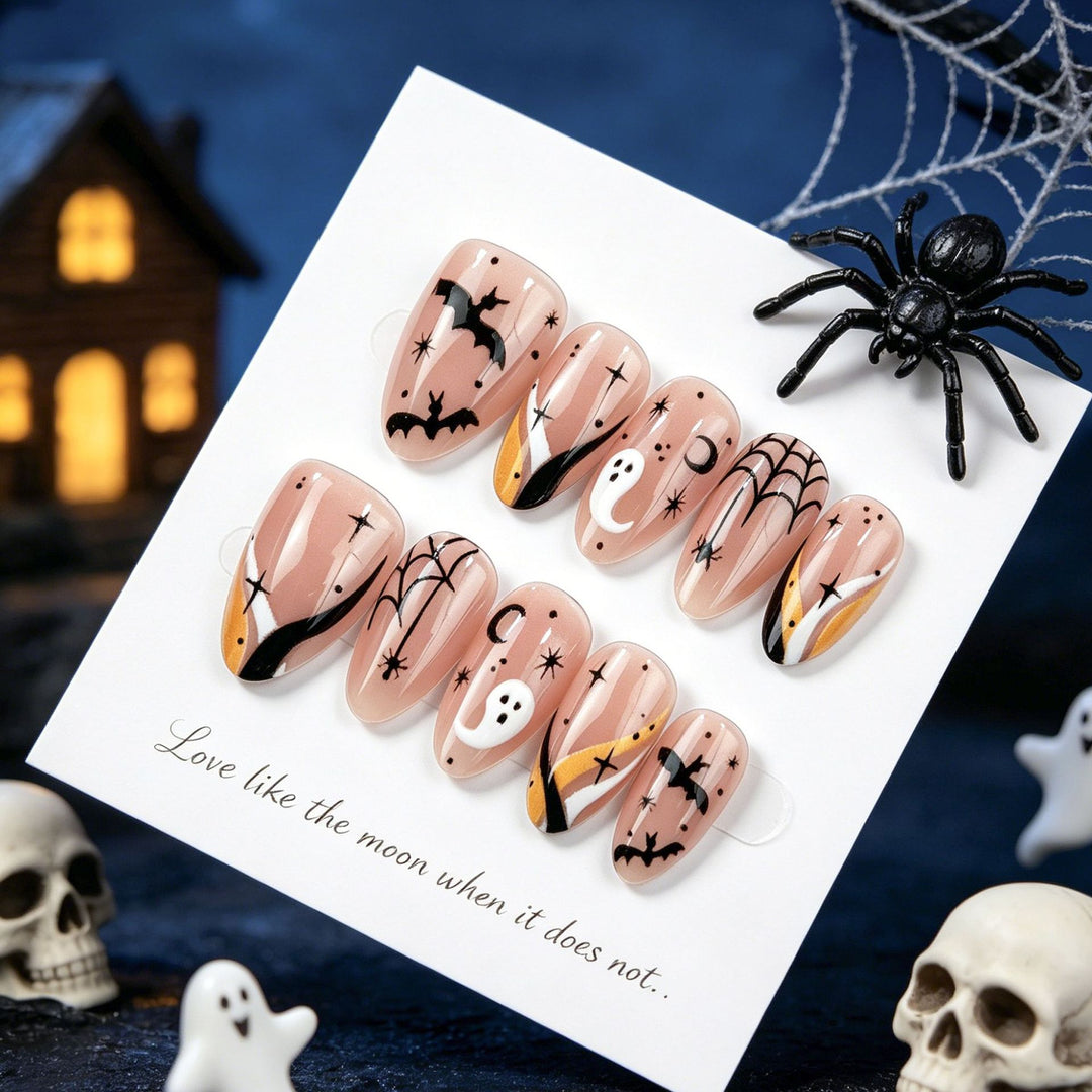 Halloween-Themed Decorative Press-On Nail Set