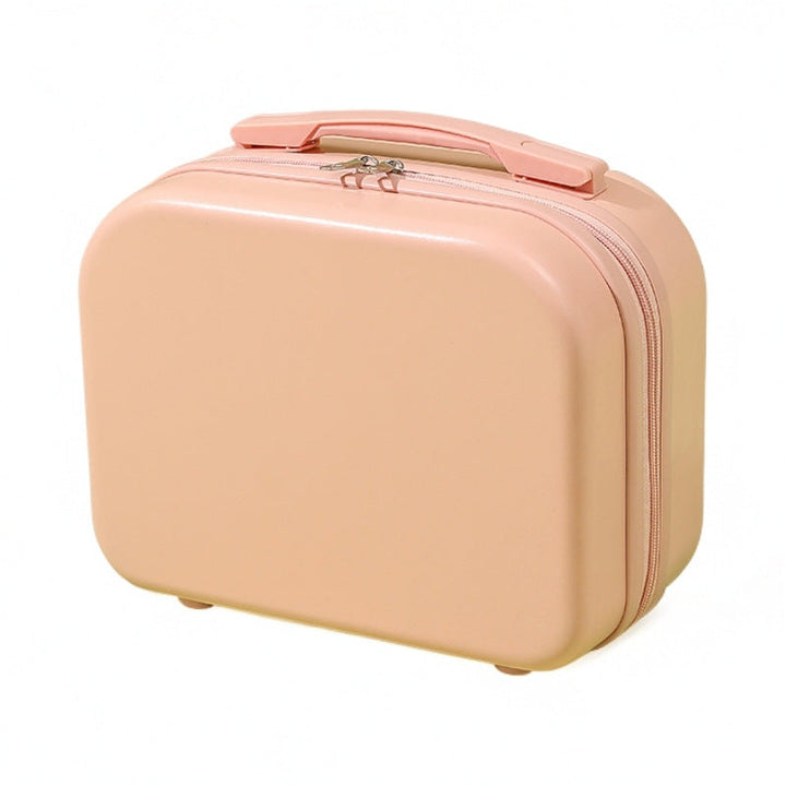 hard-shell travel vanity case with molded handle and double-zip closure Kalsten
