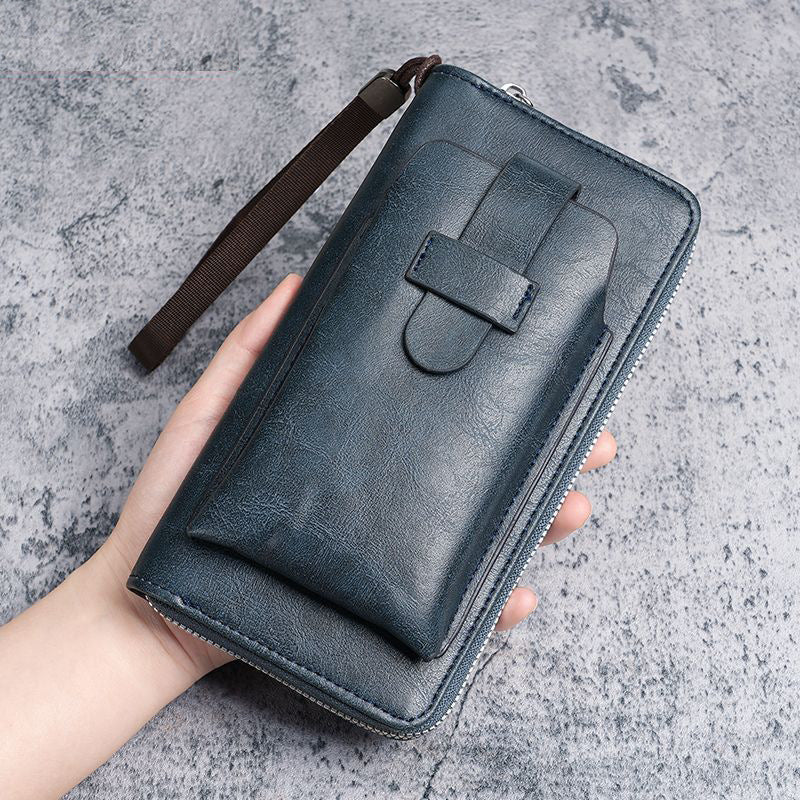 Zippered Leather Travel Wallet with RFID Protection Kalsten