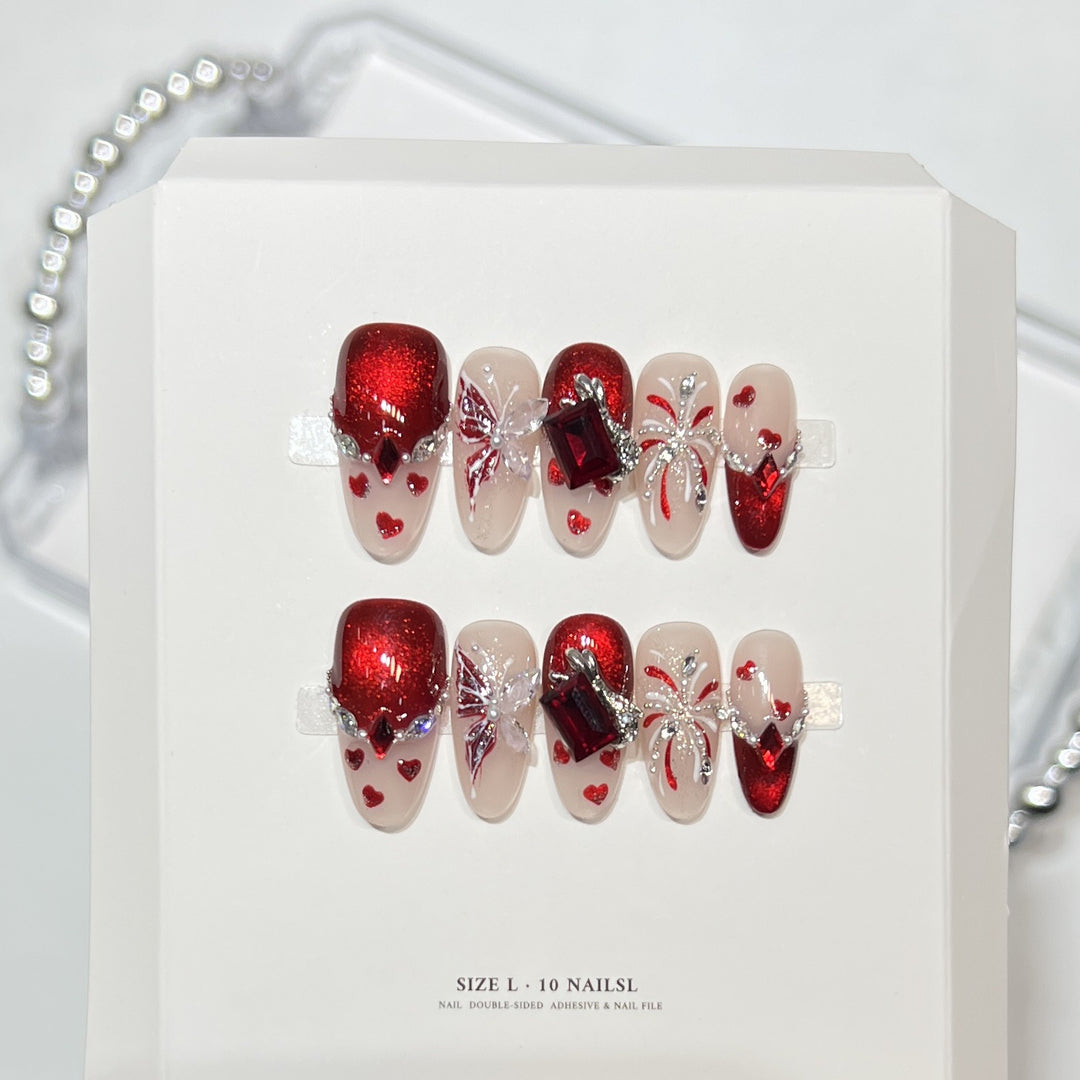 Themed Press-On Nail Art Set with Hello Kitty Designs Kalsten
