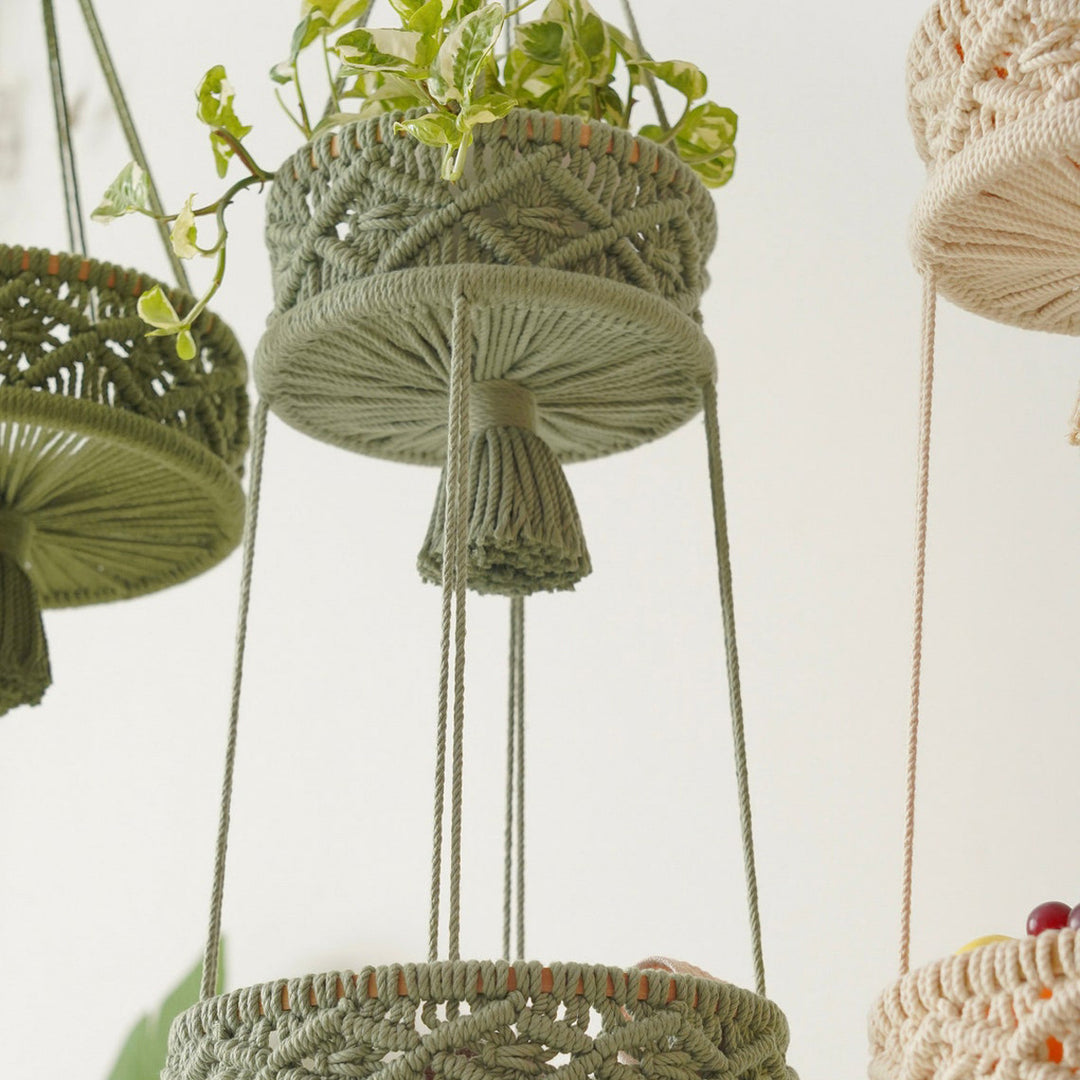 Multi-Tiered Macrame Hanging Storage Kalsten