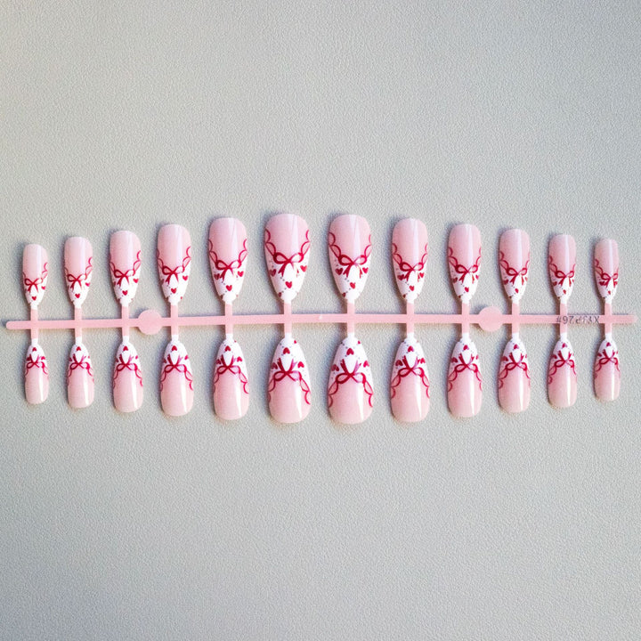 Artistic Heart Motif Nail Art