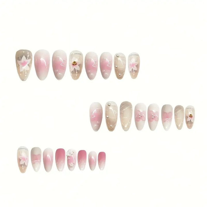 Elegant Floral Nail Enhancements Kalsten
