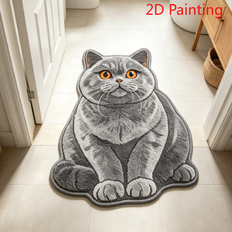 Cute Cat-Shaped Bath Mat