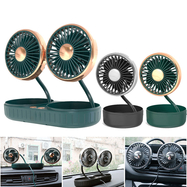 Portable Dual-Head Car Cooling Fan Kalsten