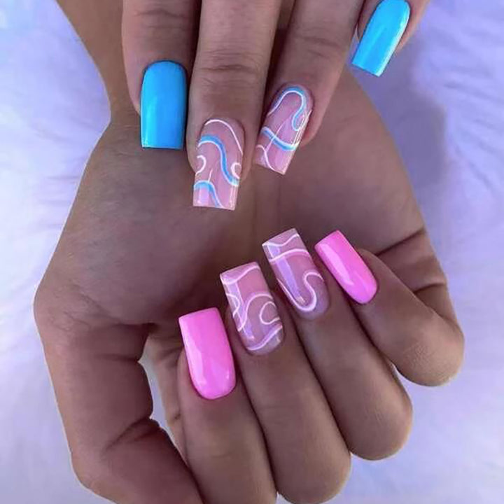Elegant Artistic Press-On Nail Set Kalsten