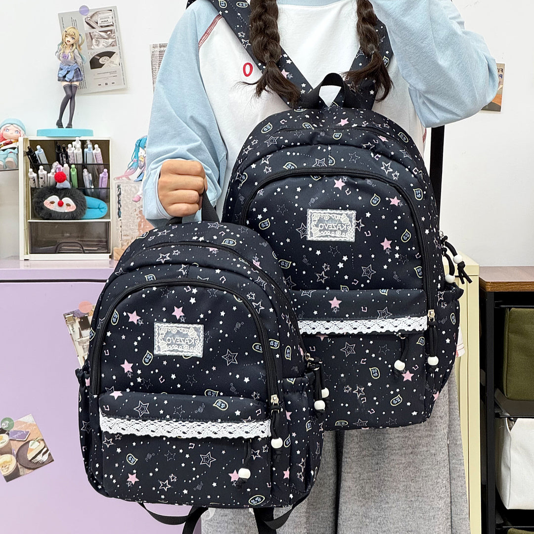 Playful Star-Printed School Backpack Kalsten