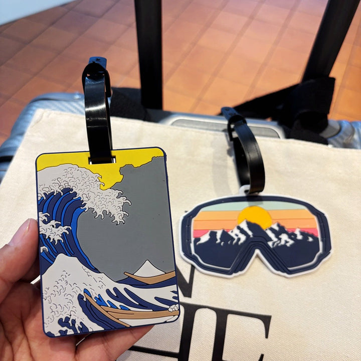 Adventure-Themed Ski Goggles Luggage Tag Kalsten