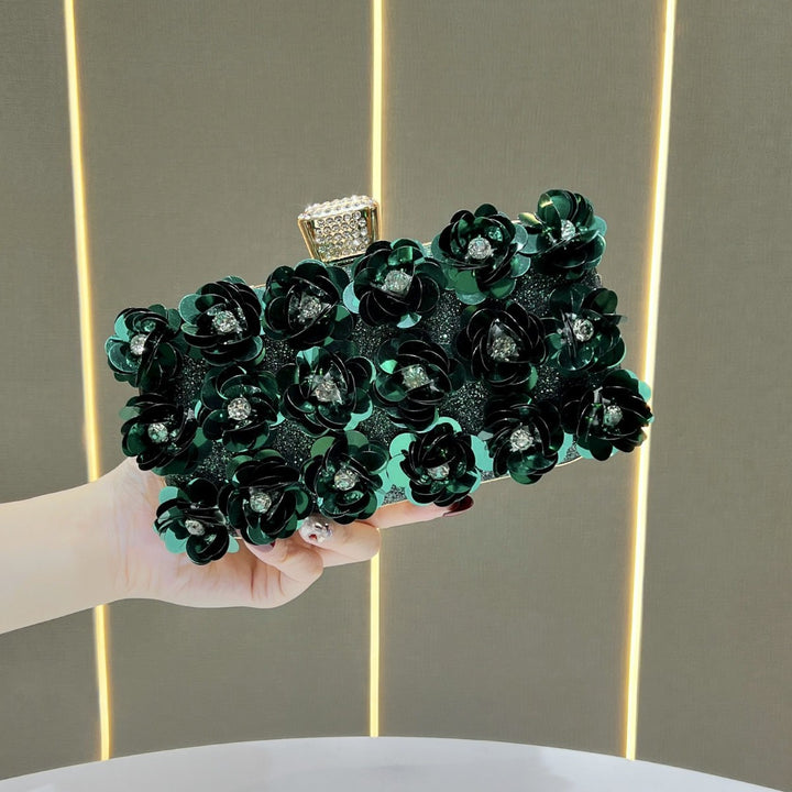Floral Embellished Evening Clutch  1791727849