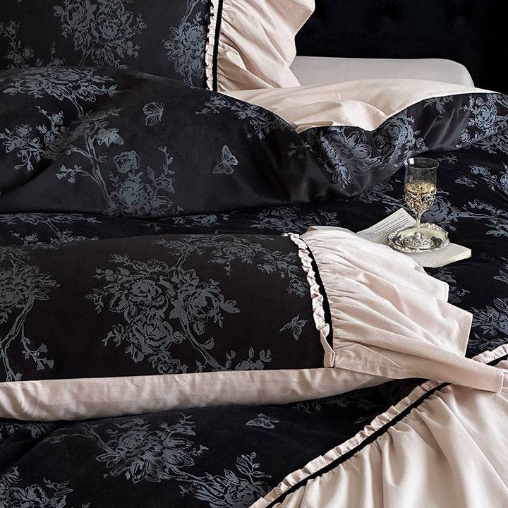 Romantic ruffle bedding set