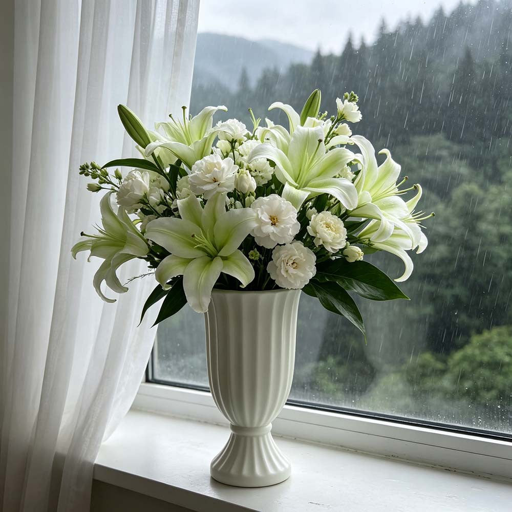Elegant Fluted Decorative Planter Kalsten