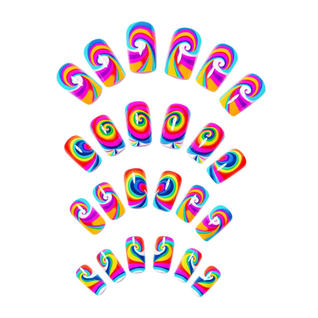 Psychedelic Swirl Nail Art Kalsten