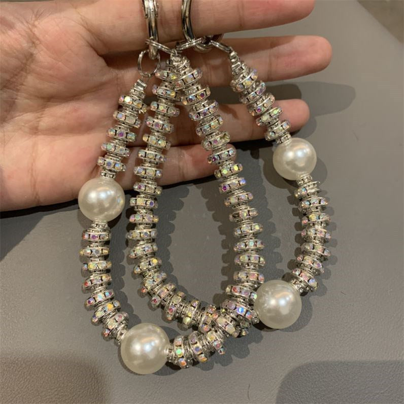 Elegant Pearl and Crystal Keychain Kalsten