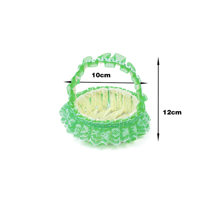 Decorative Lace Trim Woven Basket Kalsten