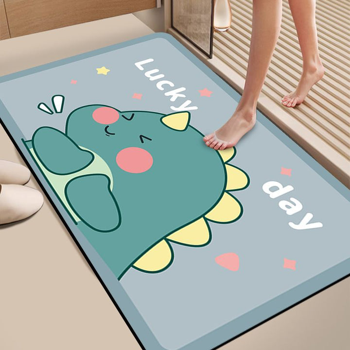 Cartoon Dog-Themed Bath Mat Kalsten