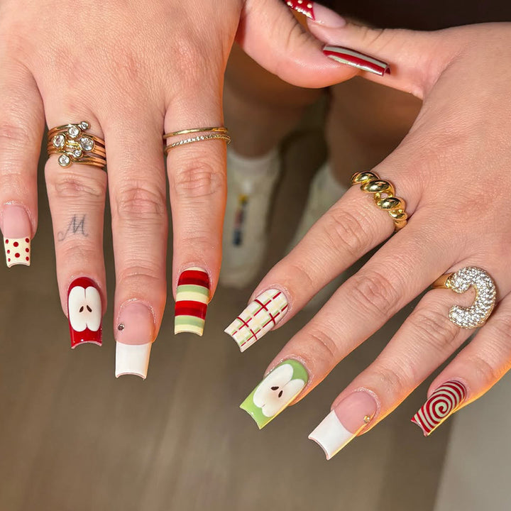 Creative Art Fake Nails with Playful Design Kalsten