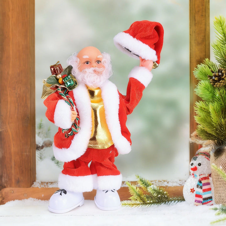Decorative Santa Claus figure with candy