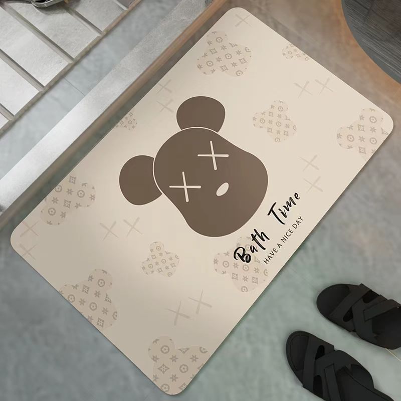 Playful Bear-Themed Bathroom Mat Kalsten