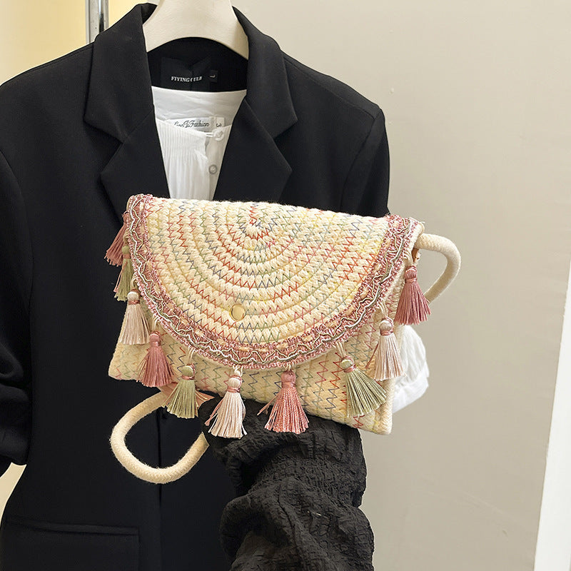 Bohemian Woven Clutch Bag Kalsten