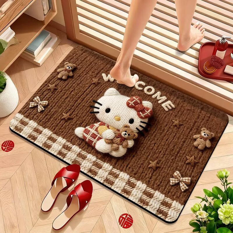 Cute Puppy-Themed Plush Bath Mat Kalsten