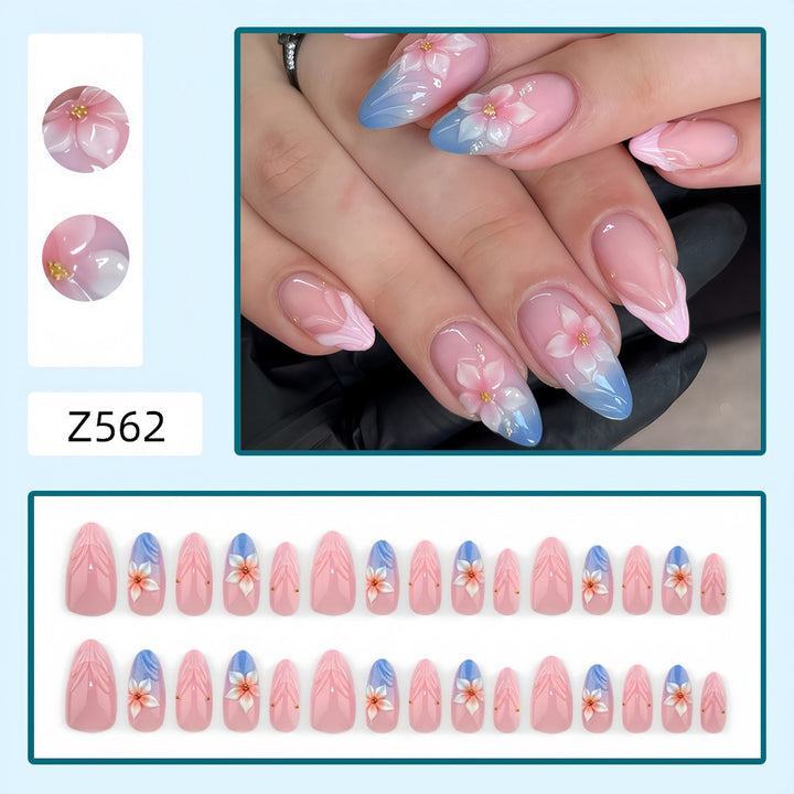 Artificial nails with floral accents Kalsten