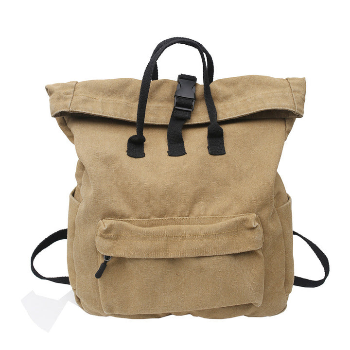 Stylish Roll-Top Canvas Backpack Kalsten