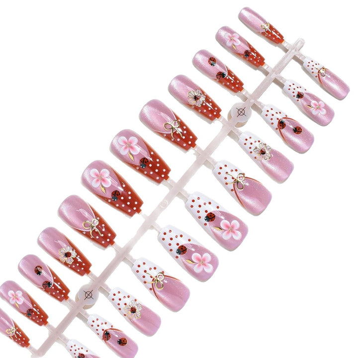 Artistic Floral Press-On Nail Tips Kalsten