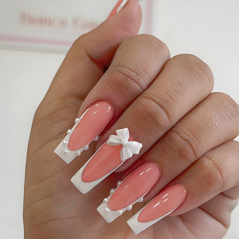 Artificial nail set with elegant 3D bows and high-quality decorations Kalsten