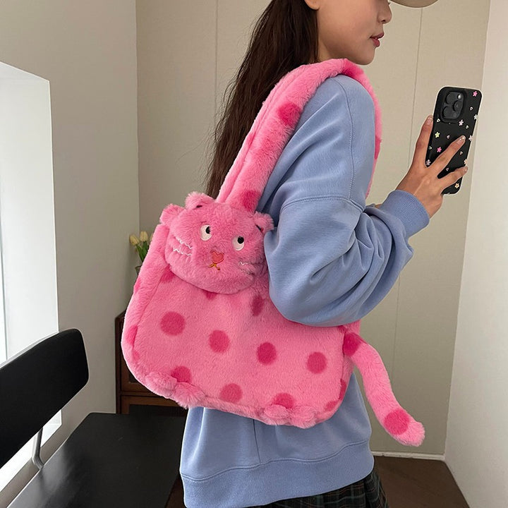Plush shoulder bag with animal motif Kalsten