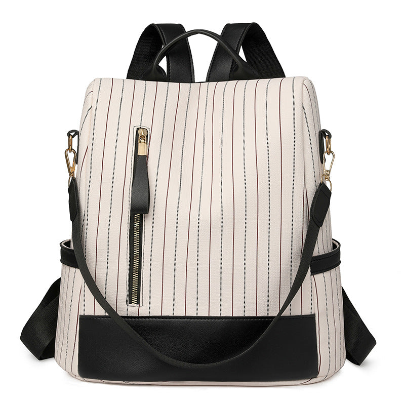 Stylish Vertical Striped Backpack