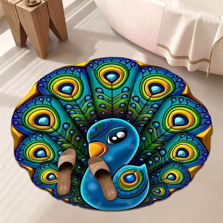 Artistic Floral Bath Mat