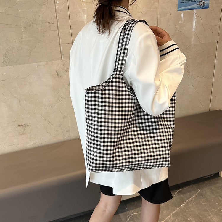 Checkered Gingham Tote Bag